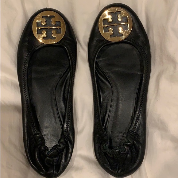 Black Tory Burch Ballet Flats - Picture 1 of 4